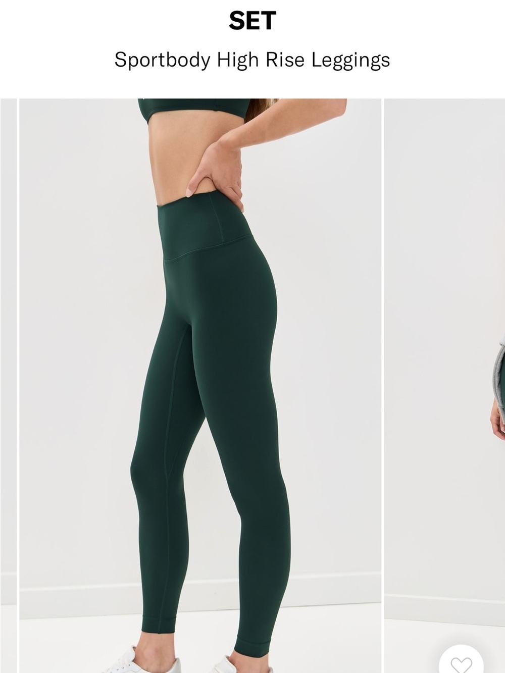 Set High-Rise Forest Green Leggings